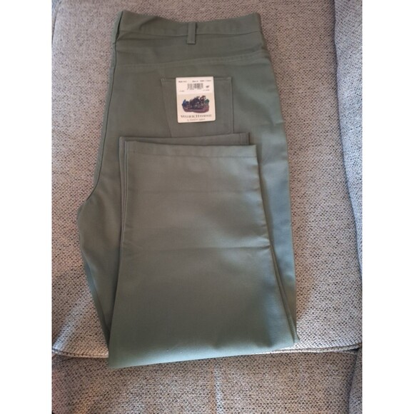 WorkHorse by Executive Apparel Mens Work‎ Pants Size 46L Light Green New - Picture 4 of 8